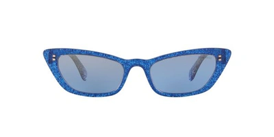 Miu Miu Women's 10us1452b21452b2 Blue Metal Sunglasses
