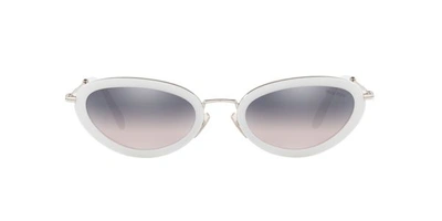 Miu Miu Women's 58us133gr0133gr0 Grey Metal Sunglasses