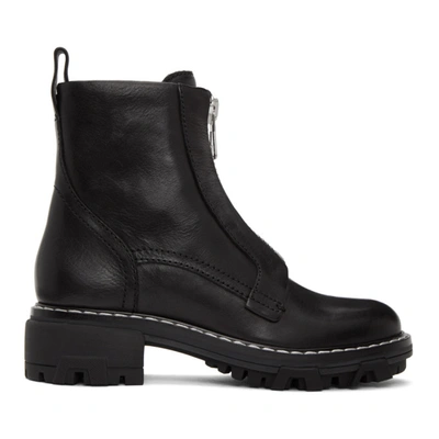 Rag & Bone Shiloh Black Leather Ankle Boots