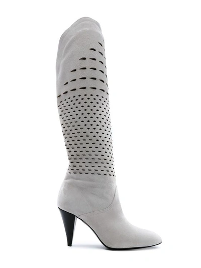 Aldo Castagna Women's Grey Suede Boots