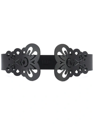 Red Valentino Red (v) Black Pvc Belt