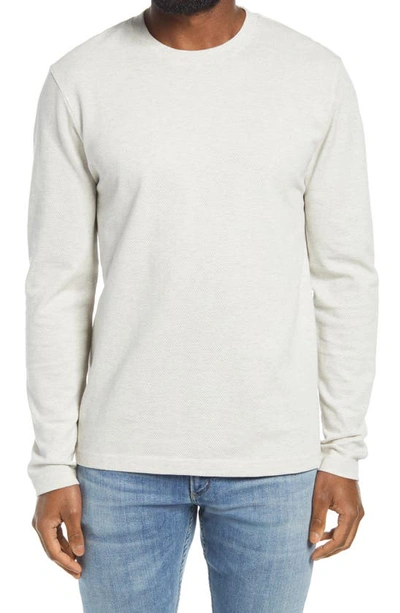 French Connection Pebble Knit Crewneck Pullover In Dove Grey Melange