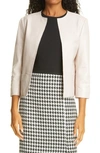 Ted Baker Morisr Crop Leather Jacket In Mink