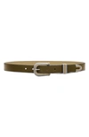 Rag & Bone Women's Ventura Leather Belt In Olive