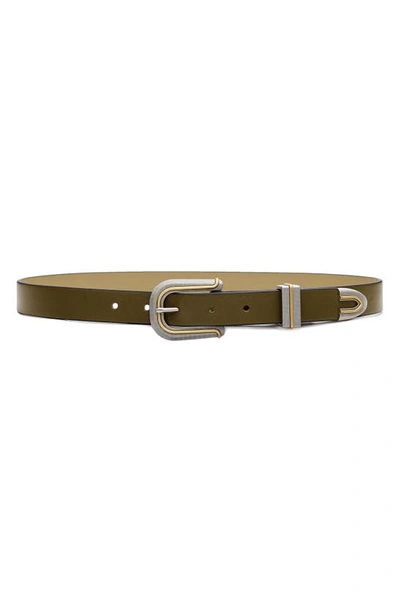 Rag & Bone Women's Ventura Leather Belt In Olive