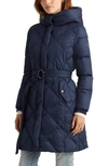 Ralph Lauren Diamond Quilted Down Puffer Coat In Navy