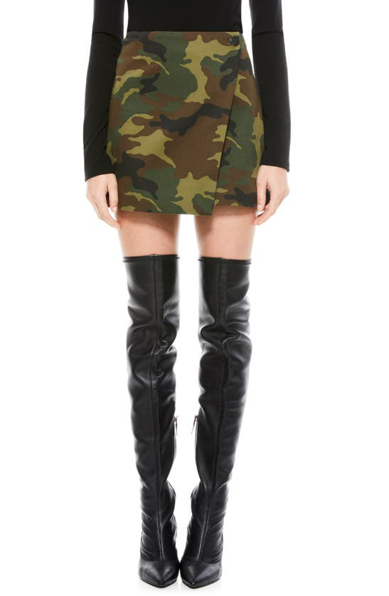 alice and olivia camo skirt