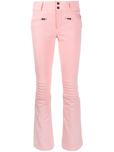 Perfect Moment Chevron-cuff Soft-shell Ski Trousers In Pink,black