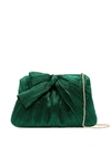 Loeffler Randall Rayne Pleated Clutch In Emerald