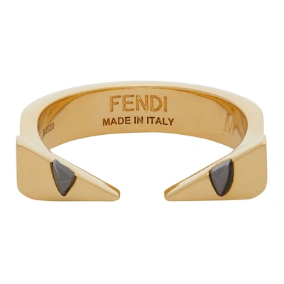 Fendi Gold Bug Eyes Ring In F1bqv Gold