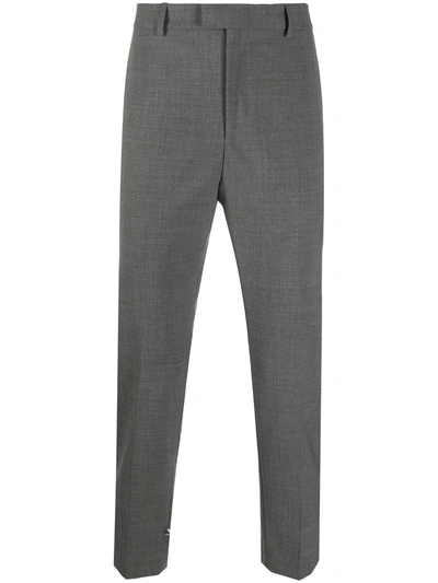 Les Hommes Mid-rise Straight Leg Trousers In Grey