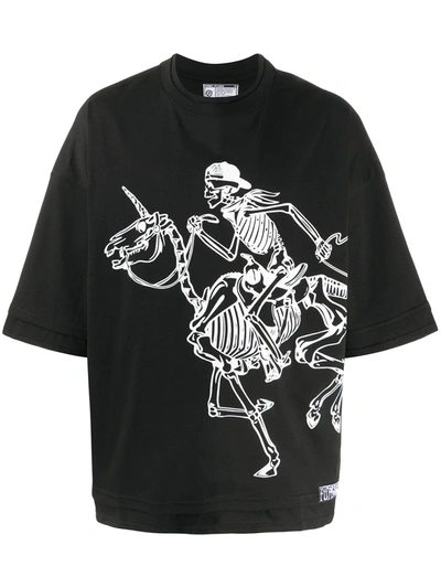 Formy Studio Skeleton-print Oversized T-shirt In Black