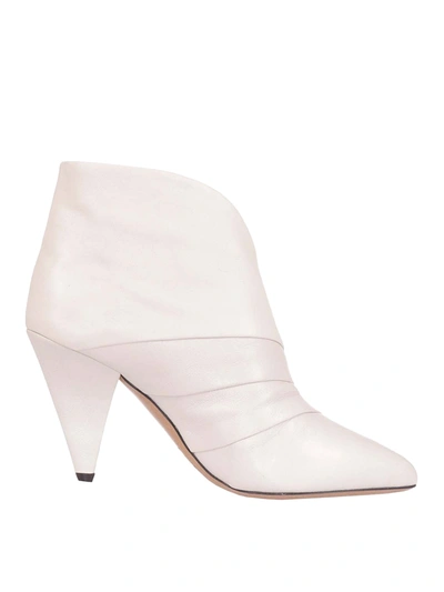 Isabel Marant Acna Ankle Boots In White