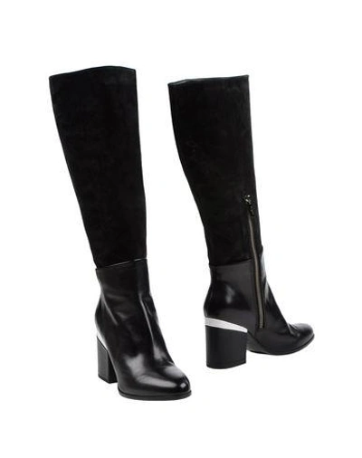 Hogan Knee Boots In Black