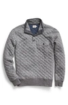 Faherty Brand Epic Quilted Fleece Pullover In Carbon
