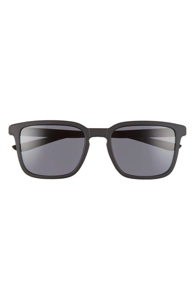 Nike Circuit 55mm Square Sunglasses In Matte Black/ Grey