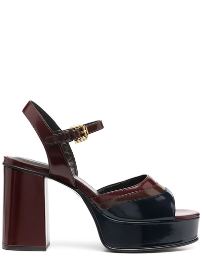 See By Chloé Panelled Platform Leather Sandals In Brown