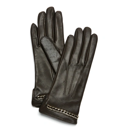 La Canadienne Carmel Leather Gloves In Brown
