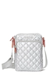 Mz Wallace Metro Crossbody Bag In Silver