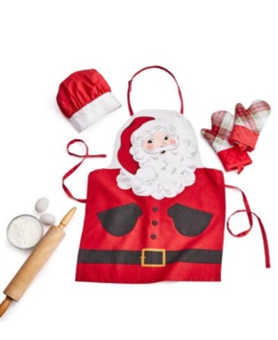 Martha Stewart Collection Kids 4-pc. Santa Apron Set, Created For Macy's In Red