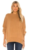 Free People Easy Street Tunic Sweater In Camel