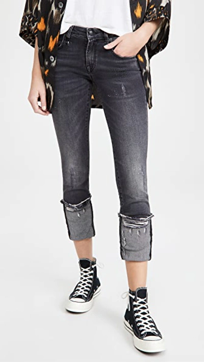 R13 Kate Skinny Jeans With Cuff In Orion