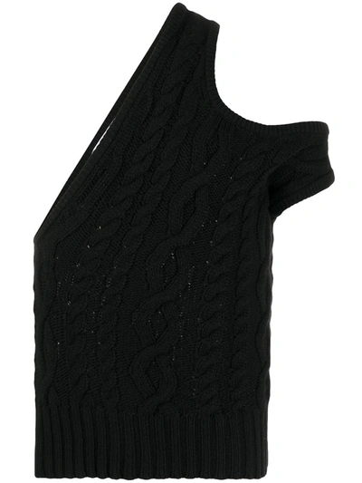 Telfar Wool Cable-knit Jumper In Black