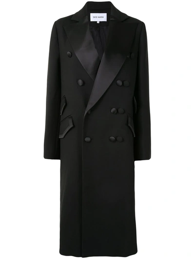 Dice Kayek Double-breasted Coat In Black