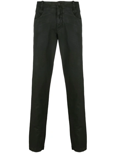 Transit Waxed Slim-fit Jeans In Grey