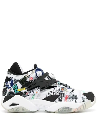 Reebok Graffiti Print Trainers In White