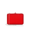 Judith Leiber Crystal-embellished Slim Slide Clutch Bag In Red