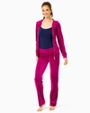 Lilly Pulitzer Women's 33" Dorsey Velour Pant In Red Size 2xl -  In Red