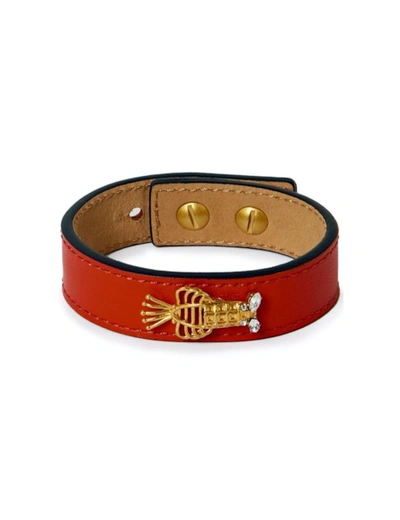 Sonia Petroff Lobster Bracelet Leather - Red