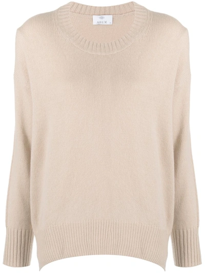 Allude Fine Knit Cashmere Jumper In Neutrals