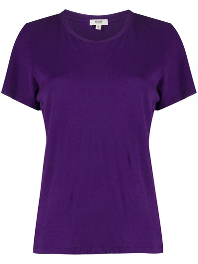 Agolde Round Neck Short-sleeved T-shirt In Purple