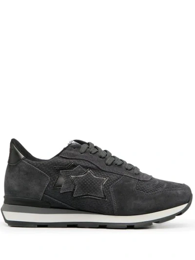Atlantic Stars Lace-up Suede Trainers In Grey