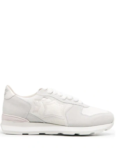 Atlantic Stars Two-tone Lace-up Trainers In White