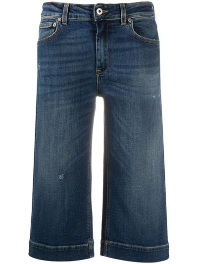 Dondup Mid-rise Cropped Jeans In Blue