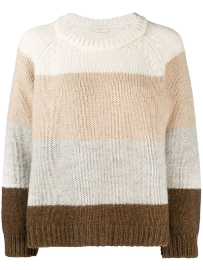 Altea Stripe Knit Jumper In Neutrals