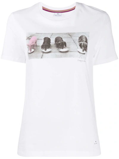 Ps By Paul Smith Graphic Print T-shirt In White