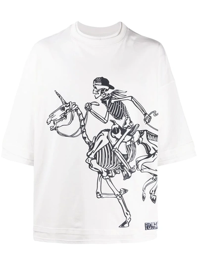 Formy Studio Skeleton-print Oversized T-shirt In White