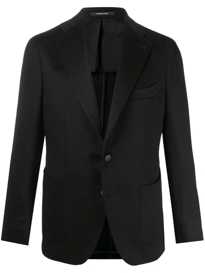 Tagliatore Single-breasted Fitted Blazer In Black