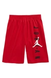 Jordan Kids' Vert Mesh Athletic Shorts In R78- Gym Red