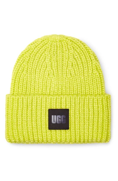 Ugg Chunky Ribbed Beanie In Sulfur