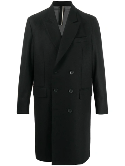 Low Brand Double Breasted Mid-length Coat In Black