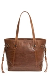 Frye Melissa Carryall Leather Tote In Cognac