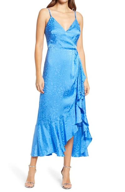 Adelyn Rae Verbena Jacquard Cocktail Dress In Blue