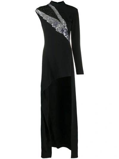 Just Cavalli Sequin Detail Maxi Dress In Black