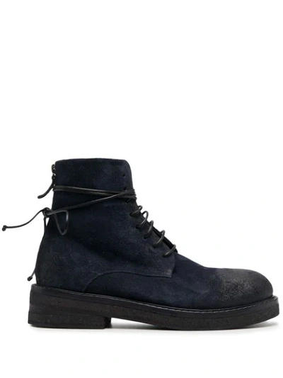 Marsèll Lace-up Ankle Boots In Blue