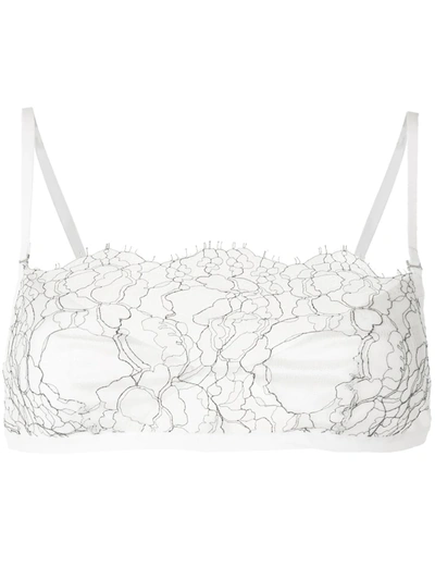 Dion Lee Lace Bandeau Cropped Top In White